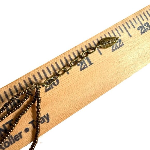 Coldwater Creek Carnelian Agate Tiger’s Eye Multi Strand Necklace Boho Bronze - Picture 8 of 9